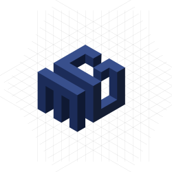 Logo im isometrischen Raster